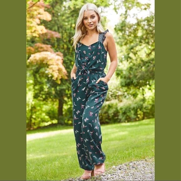 Matilda Jane Evergreen Dream Jumpsuit Size Small C26 - Picture 3 of 9